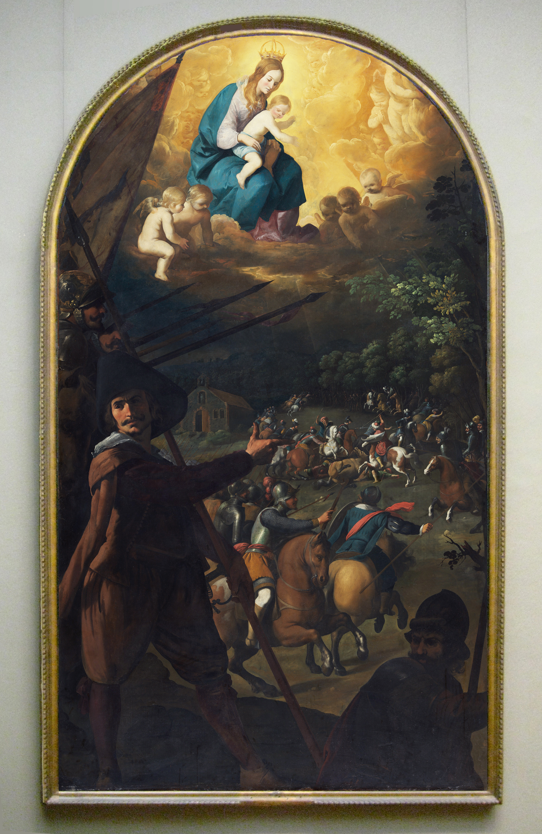 The Battle between Christians & Moors at El Sotillo, 1637-39 in its previous frame