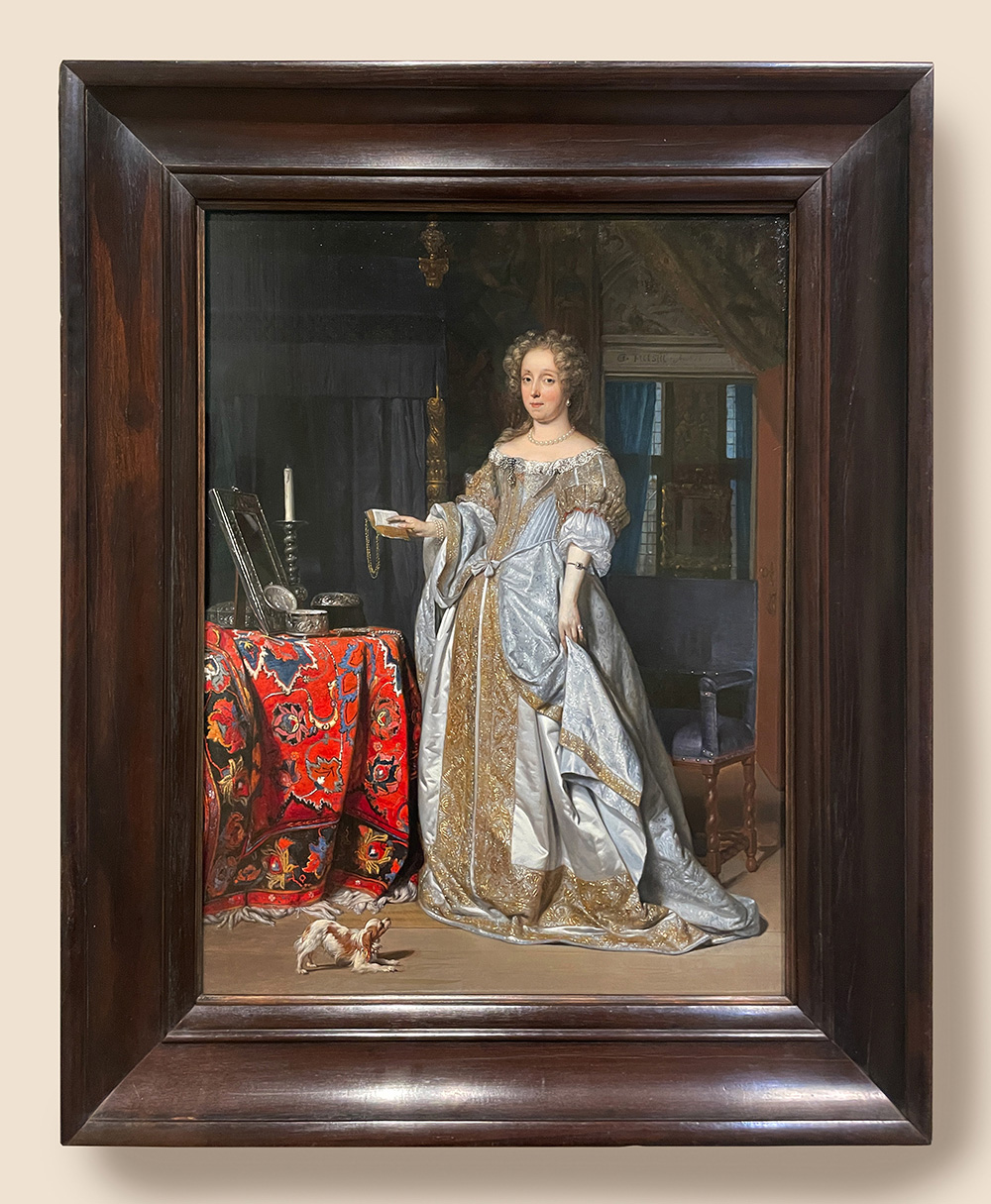 Metsu (1629-67), Lucia Wijbrants, 1667, in current frame from Paul Mitchell Ltd; a gift of the Douglas and Mary Olson Frame Acquisition Fund