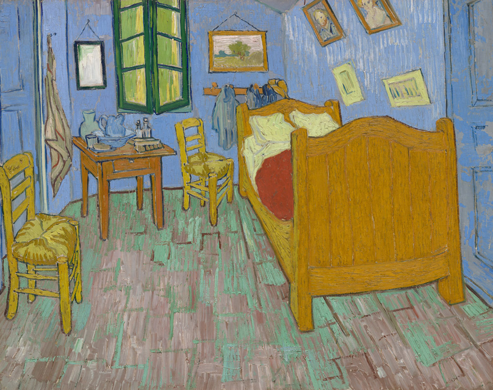 Van Gogh (1853-90), The bedroom, 1889, o/c, 73.6 x 92.3 cm., Art Institute of Chicago